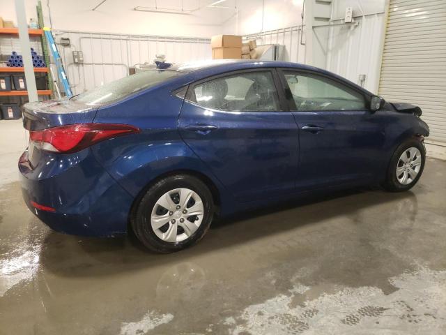 5NPDH4AE9GH680876 - 2016 HYUNDAI ELANTRA SE BLUE photo 3