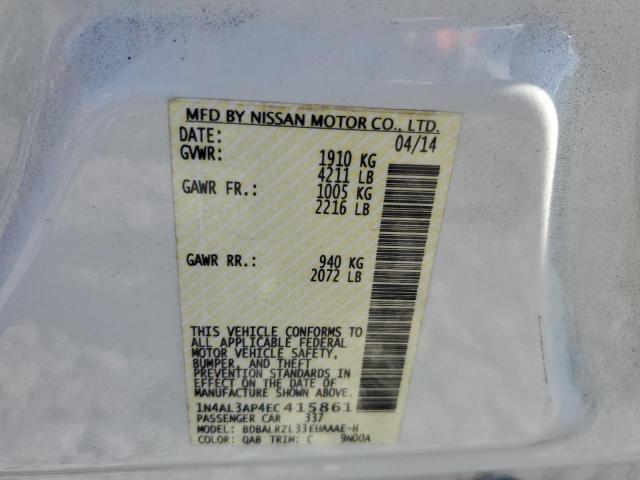 1N4AL3AP4EC415861 - 2014 NISSAN ALTIMA 2.5 WHITE photo 13