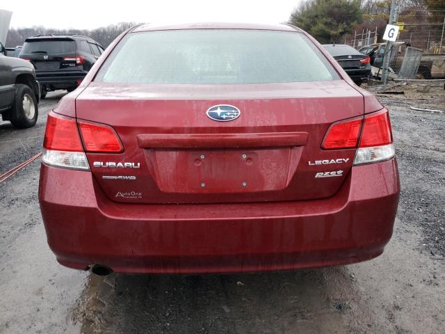 4S3BMBC66B3219412 - 2011 SUBARU LEGACY 2.5I PREMIUM BURGUNDY photo 6