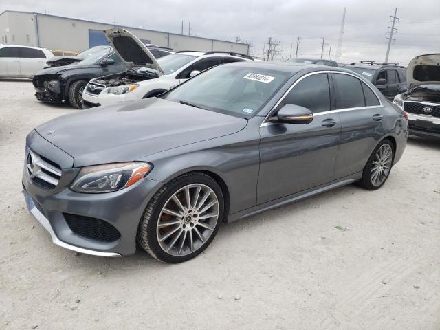 55SWF4JB3JU247322 - 2018 MERCEDES-BENZ C 300 GRAY photo 1