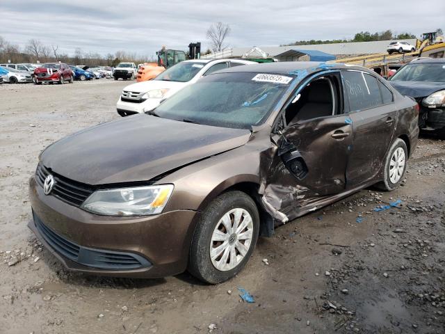 3VW2K7AJ6EM363763 - 2014 VOLKSWAGEN JETTA BASE BROWN photo 1