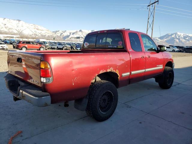 5TBBT441XYS080483 - 2000 TOYOTA TUNDRA ACCESS CAB RED photo 3