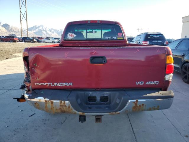 5TBBT441XYS080483 - 2000 TOYOTA TUNDRA ACCESS CAB RED photo 6