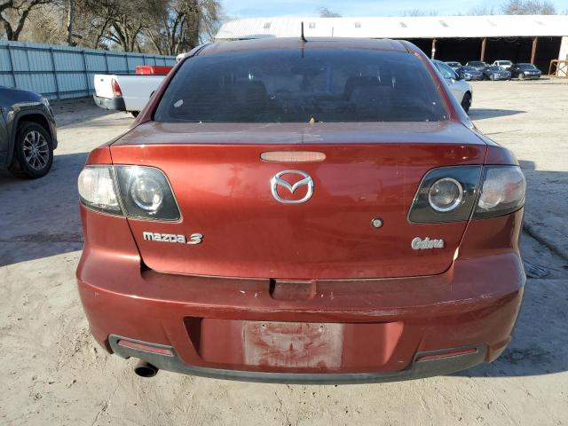 JM1BK12F281165709 - 2008 MAZDA 3 I MAROON photo 6