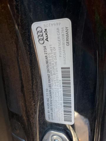 WAUCGAFHXBN008766 - 2011 AUDI S5 PREMIUM PLUS 蓝色 照片 12