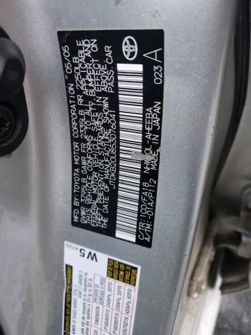 JTDKB20U853076041 - 2005 TOYOTA PRIUS GRAY photo 12