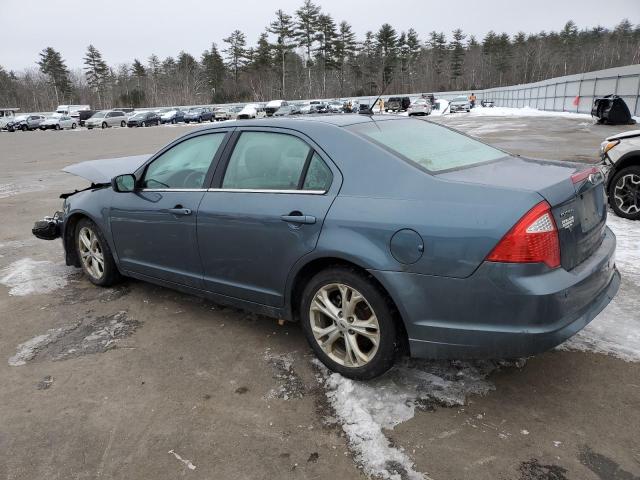 3FAHP0HA1CR314049 - 2012 FORD FUSION SE BLUE photo 2