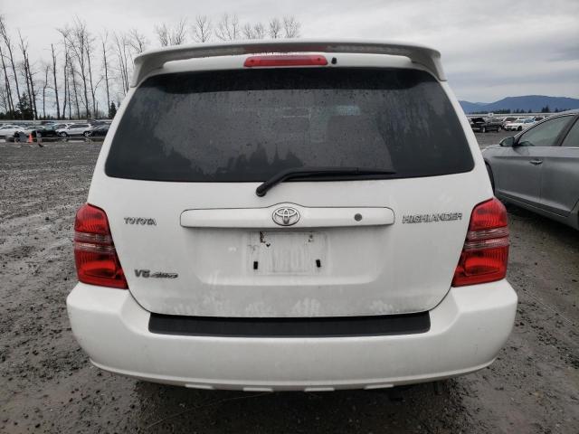 JTEHF21A710007710 - 2001 TOYOTA HIGHLANDER WHITE photo 6