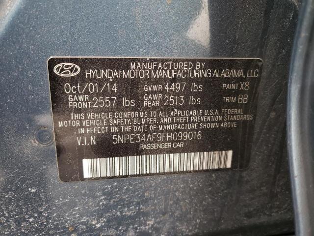 5NPE34AF9FH099016 - 2015 HYUNDAI SONATA SPORT BLUE photo 12