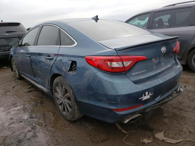 5NPE34AF9FH099016 - 2015 HYUNDAI SONATA SPORT BLUE photo 2