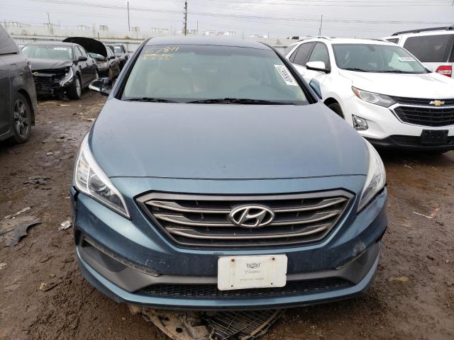 5NPE34AF9FH099016 - 2015 HYUNDAI SONATA SPORT BLUE photo 5