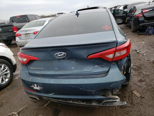 5NPE34AF9FH099016 - 2015 HYUNDAI SONATA SPORT BLUE photo 6