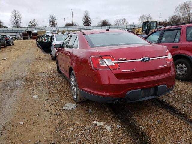 1FAHP2FW0AG113158 - 2010 FORD TAURUS LIMITED RED photo 2