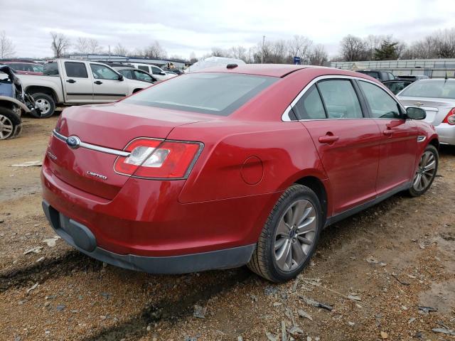 1FAHP2FW0AG113158 - 2010 FORD TAURUS LIMITED RED photo 3