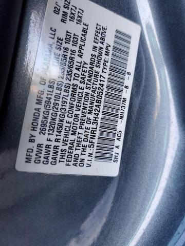 5FNRL3H42AB052417 - 2010 HONDA ODYSSEY EX BLUE photo 13