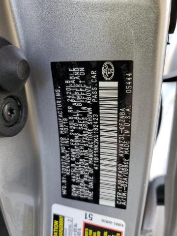 4T1B11HK2KU182423 - 2019 TOYOTA CAMRY L SILVER photo 13