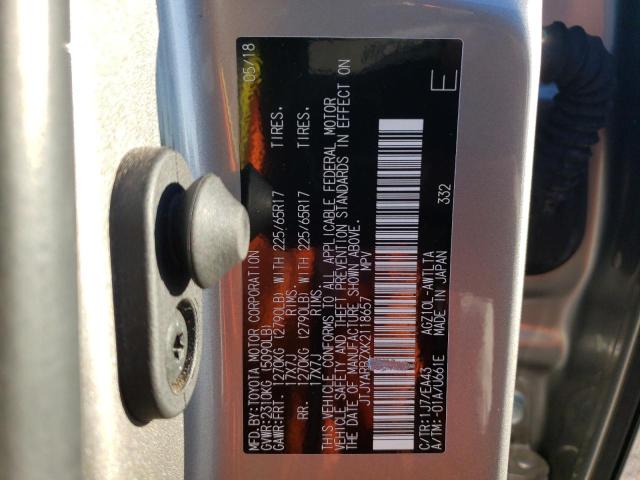 JTJYARBZXK2118657 - 2019 LEXUS NX 300 BASE SILVER photo 14