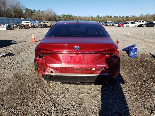 4T1DA1AB3MU009323 - 2021 TOYOTA AVALON LIMITED BURGUNDY photo 6