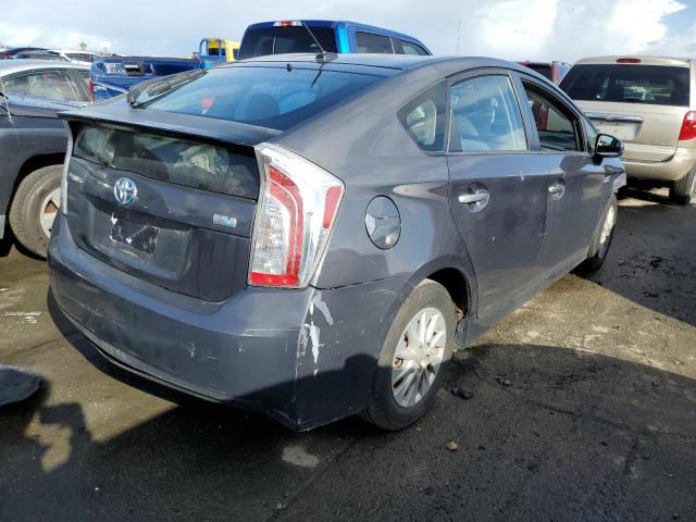 JTDKN3DP4E3056502 - 2014 TOYOTA PRIUS PLUG GRAY photo 3