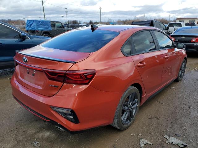 3KPF34AD1ME423452 - 2021 KIA FORTE GT LINE ORANGE photo 3