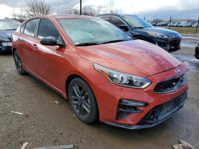 3KPF34AD1ME423452 - 2021 KIA FORTE GT LINE ORANGE photo 4