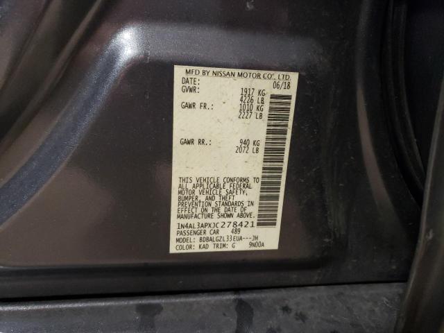 1N4AL3APXJC278421 - 2018 NISSAN ALTIMA 2.5 GRAY photo 13