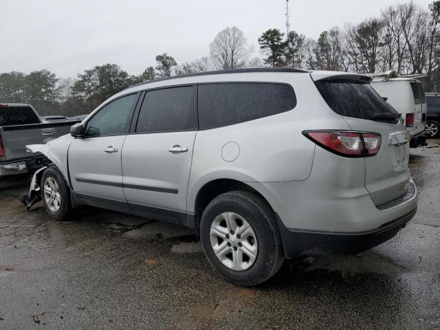 1GNKRFKD6FJ344654 - 2015 CHEVROLET TRAVERSE LS SILVER photo 2