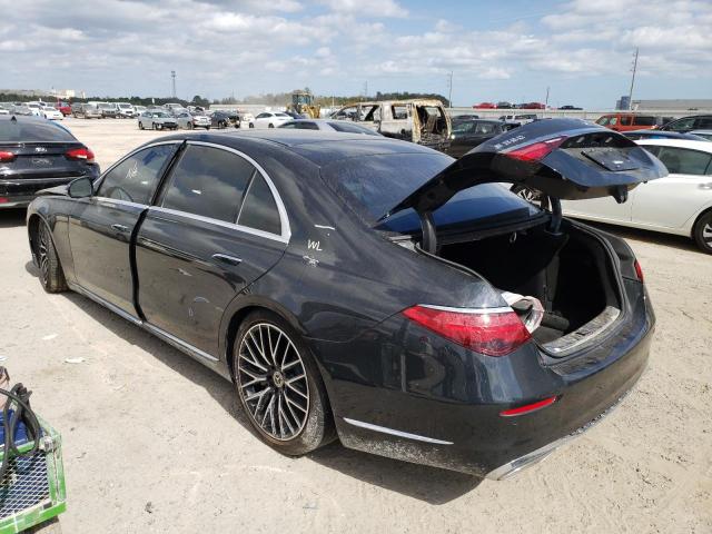 W1K6G7GB7MA051507 - 2021 MERCEDES-BENZ S 580 4MATIC BLACK photo 2