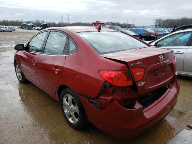 KMHDU46D59U655800 - 2009 HYUNDAI ELANTRA GLS RED photo 2