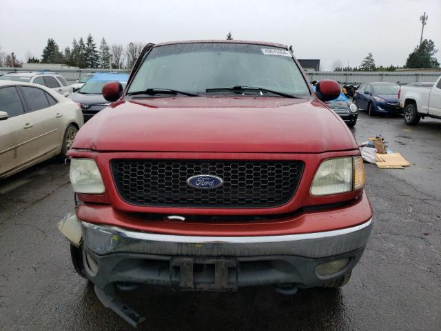 1FTRW08L62KA74213 - 2002 FORD F150 SUPERCREW RED photo 5