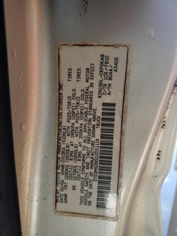 5TESM92N52Z051118 - 2002 TOYOTA TACOMA XTRACAB PRERUNNER ვერცხლისფერი ფოტო 13