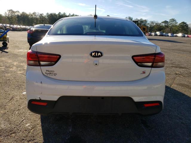 3KPA24AB5KE242234 - 2019 KIA RIO S WHITE photo 6