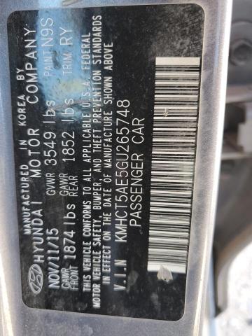 KMHCT5AE5GU265748 - 2016 HYUNDAI ACCENT SE GRAY photo 12