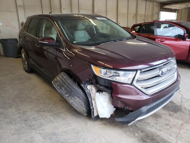 2FMPK4K83HBC53080 - 2017 FORD EDGE TITANIUM BURGUNDY photo 4