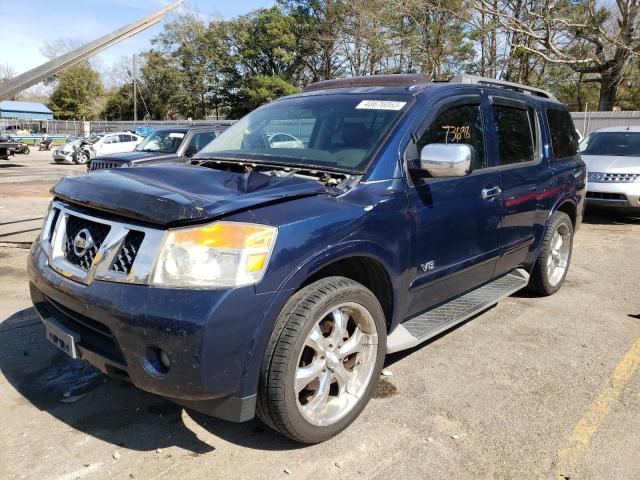 5N1BA08D18N602560 - 2008 NISSAN ARMADA SE BLUE photo 1