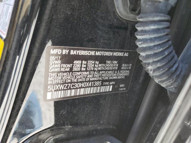 5UXWZ7C30H0X41385 - 2017 BMW X3 SDRIVE28I 黑色 照片 13