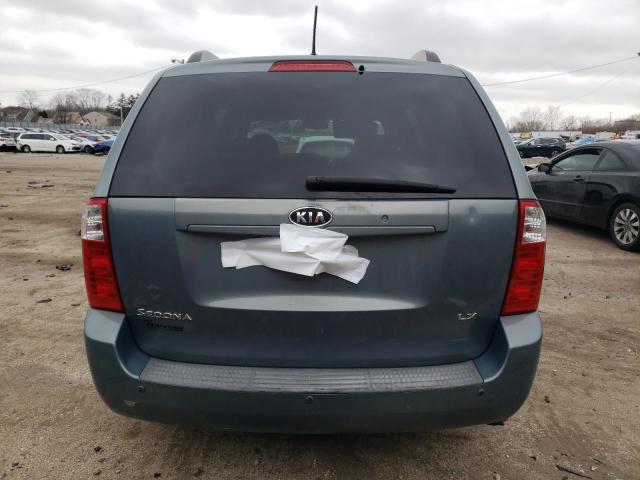 KNDMB233096317056 - 2009 KIA SEDONA EX BLUE photo 6