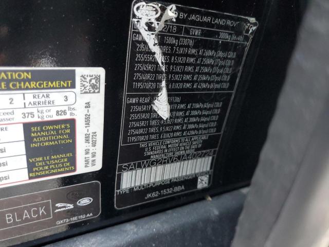 SALWG2RV6JA402724 - 2018 LAND ROVER RANGE ROVE SE BLACK photo 14