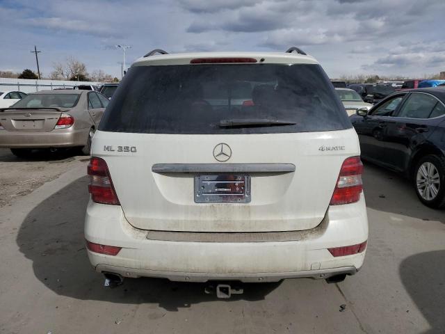 4JGBB8GB0BA638055 - 2011 MERCEDES-BENZ ML 350 4MATIC WHITE photo 6