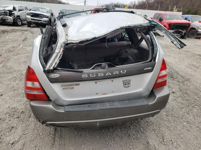 JF1SG65664H718217 - 2004 SUBARU FORESTER 2.5XS SILVER photo 6