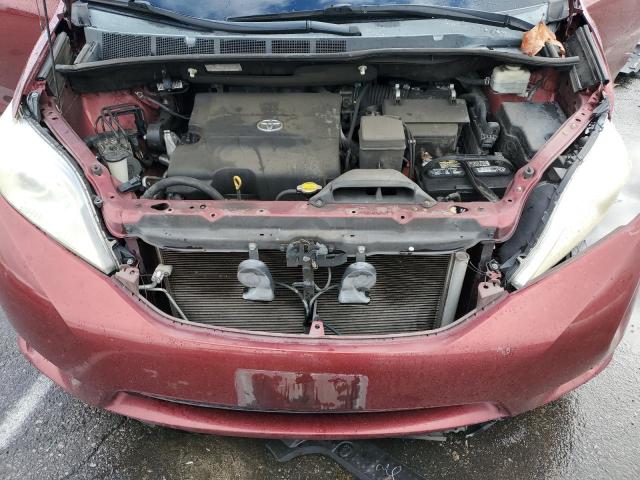 5TDYK3DC1ES435181 - 2014 TOYOTA SIENNA XLE BURGUNDY photo 12