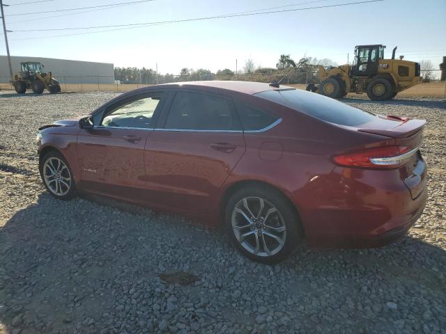 3FA6P0LU8HR314601 - 2017 FORD FUSION SE HYBRID MAROON photo 2