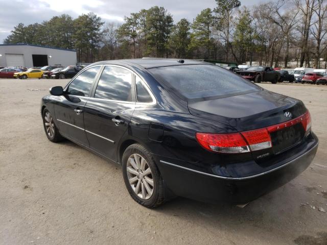 KMHFC46F79A420054 - 2009 HYUNDAI AZERA SE BLACK photo 2