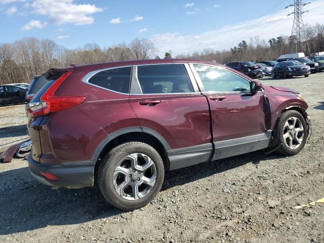 2HKRW1H59KH500949 - 2019 HONDA CR-V EX BURGUNDY photo 3