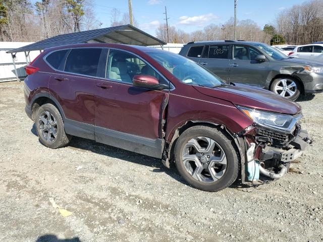 2HKRW1H59KH500949 - 2019 HONDA CR-V EX BURGUNDY photo 4