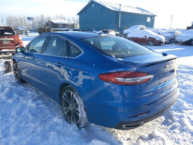 3FA6P0D96LR176043 - 2020 FORD FUSION TITANIUM BLUE photo 2