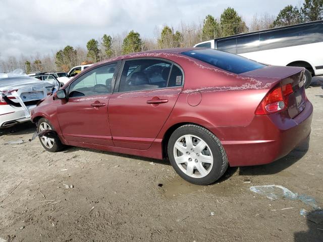 2HGFA15528H529038 - 2008 HONDA CIVIC LX BURGUNDY photo 2