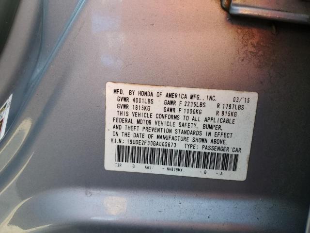 19UDE2F30GA005673 - 2016 ACURA ILX BASE WATCH PLUS BLUE photo 12