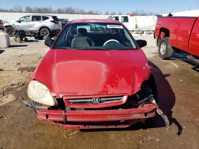 2HGEJ6329VH103988 - 1997 HONDA CIVIC CX RED photo 5