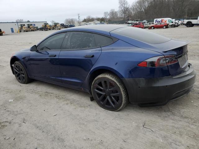 5YJSA1E60MF436332 - 2021 TESLA MODEL S Կապույտ լուսանկար 2